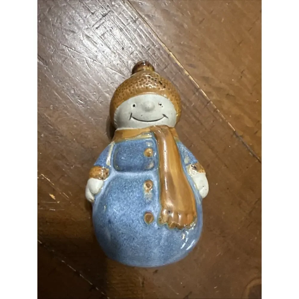 Snow Man Christmas Holidays Glazed Table Top Figurine 4.5